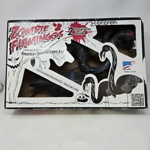 Union Products Zombie Flamingos Halloween Lawn Decor 2 Pack Black Plastic Cado